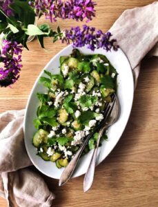 marinoitu kesäkurpitsa