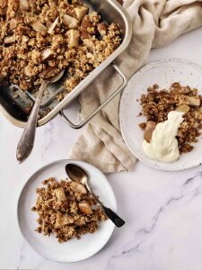 päärynä-kaurapaistos